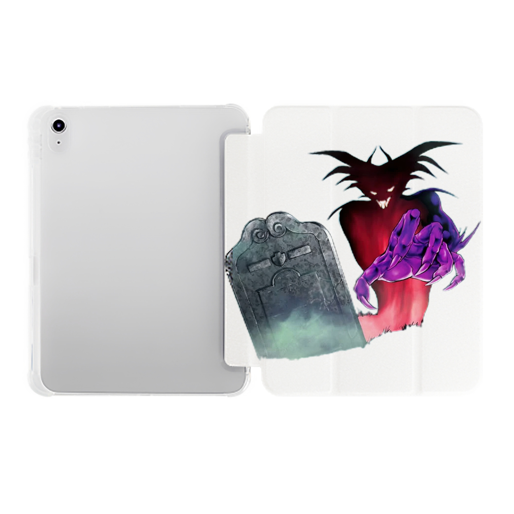 （画像用） 遊☆戯☆王 Yu-Gi-Oh! IPad ケース ペン収納付き 三つ折りスタンド PUレザー×シリコン 対応機種9.5/10.5/10.9インチ
